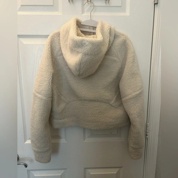 ! LULULEMON Scuba Oversized Half-Zip FLEECE Hoodie XS/S White Opal - Picture 6 of 10